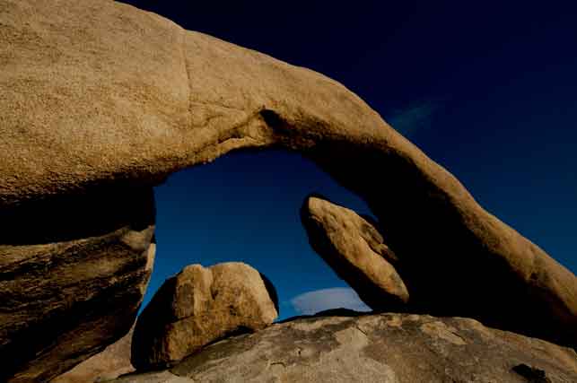 Rock formation at Joshua Tree National Park in the Mojave and Colorado Deserts of southern California