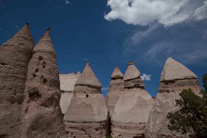 Desert rock formations at Kash-Katuwe Tent Rocks National Monument, New Mexico