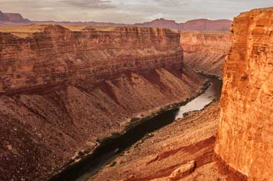A remote section of Marble Canyon in a roadless, trail-less area several miles downriver from Navajo Bridge, northern Arizona