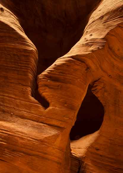 Sandstone rock formation in Buckskin Gulch slot canyon, Utah
