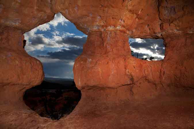 Rock formation at sunset in Losee Canyon on the Dixie National Forest, Utah