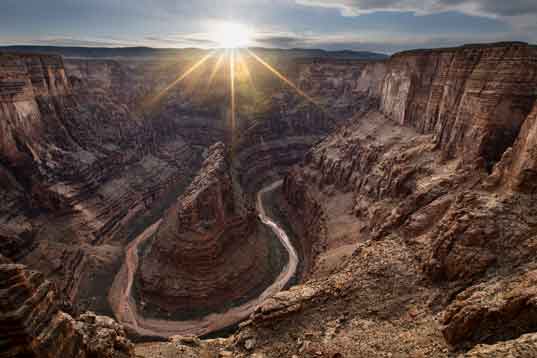 The "First Bend" (downriver after Hellhole Bend) of Little Colorado River Gorge on the Navajo Nation in northern Arizona.
