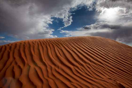 Sand dune in the high desert near the Navajo community of Tsegi, Arizona