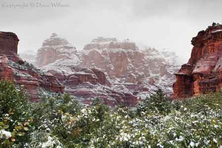 Winter in the red rock country near Sedona, Arizona