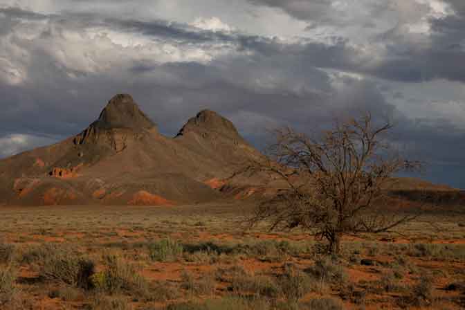 Twin Peaks on the Navajo Nation of northern Arizona.