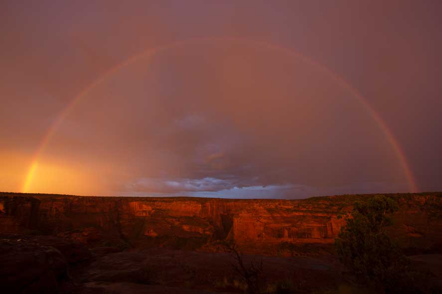 Rainbow at Canyon de Chelly, Arizona.
