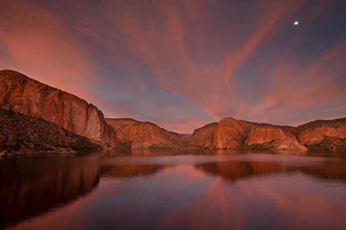 Twilight at Canyon Lake, Arizona