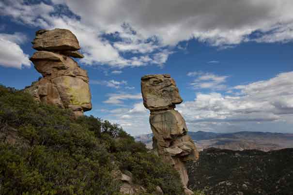Rock formations in the Santa Catalina Mts., Arizona.
