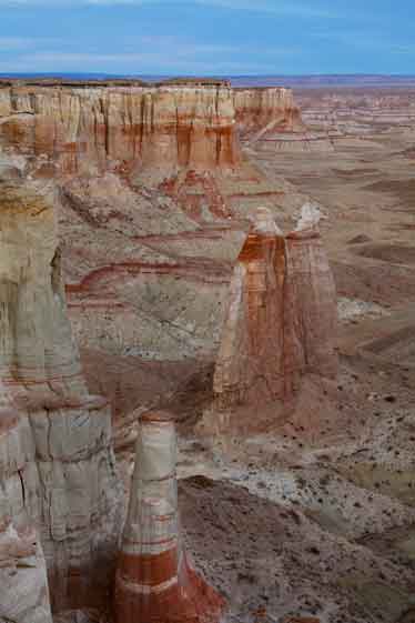 "The Ghost" rock formation at Coal Mine Canyon on the Navajo and Hopi Reservations in northern Arizona
