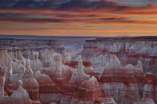Dawn at Coal Mine Canyon on the Navajo and Hopi Reservations in northern Arizona