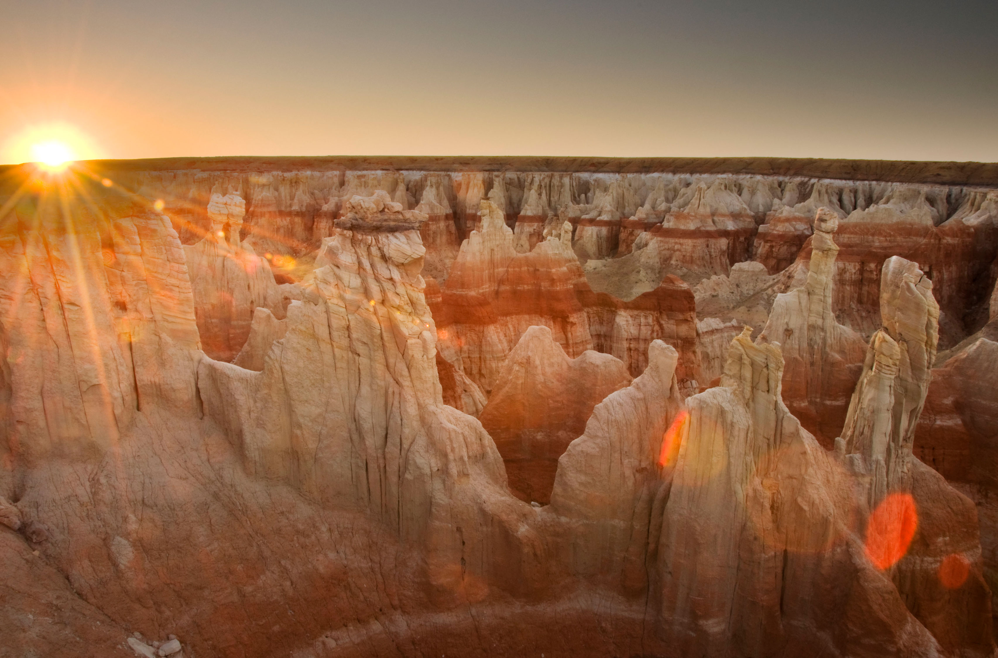 Sunrise at Coal Mine Canyon on the Navajo and Hopi Reservations in northern Arizona