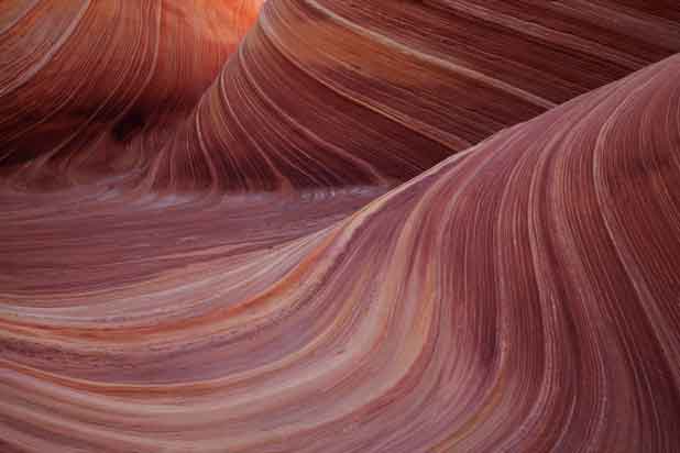 The Wave sandstone rock formation at Coyote Buttes, Utah