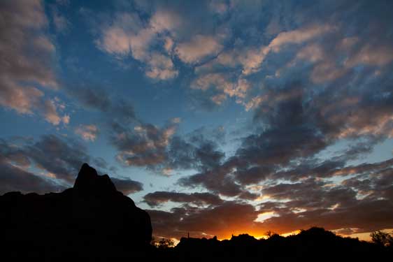 Sunset in the Eagletail Mts., Arizona