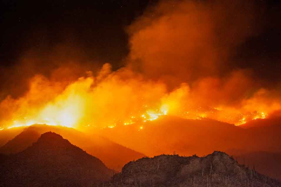 The Bighorn Fire in the Santa Catalina Mts. north of Tucson, Arizona