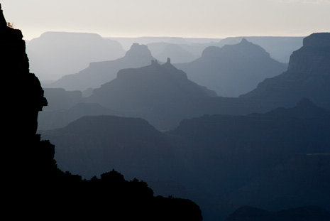 From the South Rim of the Grand Canyon, just west of Pinal Point (late afternoon)
