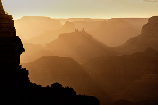 From the South Rim of the Grand Canyon, just west of Pinal Point (sunset)