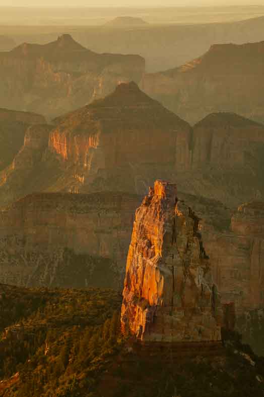 Sunrise at Mount Hayden near the North Rim of the Grand Canyon, Arizona