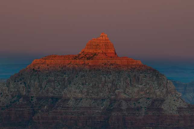 Vishnu Temple, from Shoshone Point on the South Rim of the Grand Canyon, Arizona