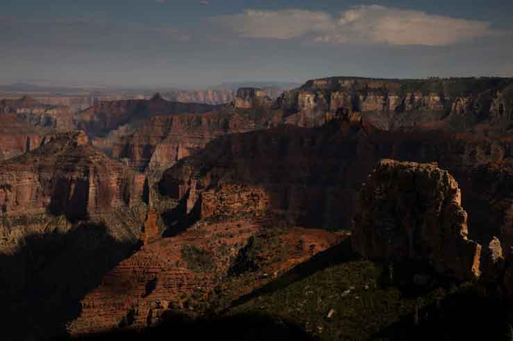 From Nankoweap Creek (near Point Imperial) on the north rim of the Grand Canyon looking roughly east.