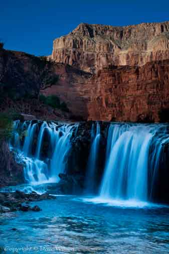 Little Navajo Falls in Havasu Canyon (Havasupai) in the Grand Canyon, Arizona
