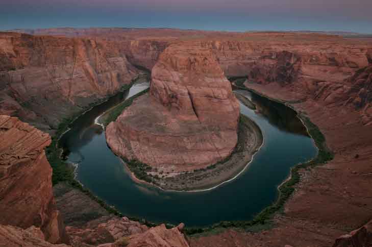 Horseshoe Bend on the Colorado River in Marble Canyon, northern Arizona