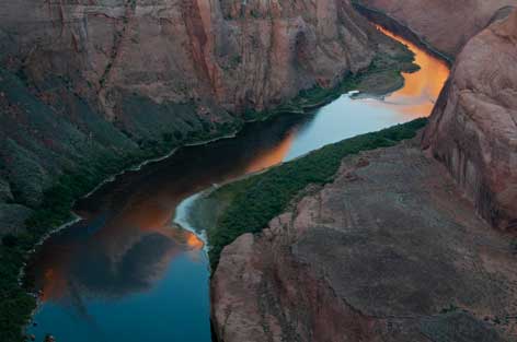 Horseshoe Bend on the Colorado River in Marble Canyon, northern Arizona
