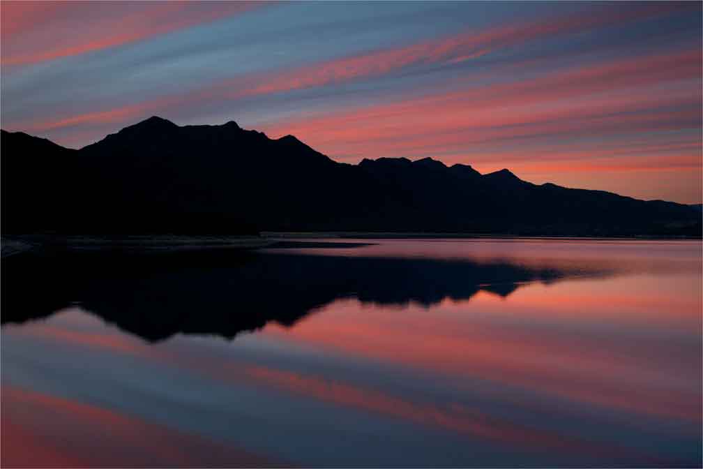 Twilight at Horseshoe Lake (a reservoir on the Verde River).