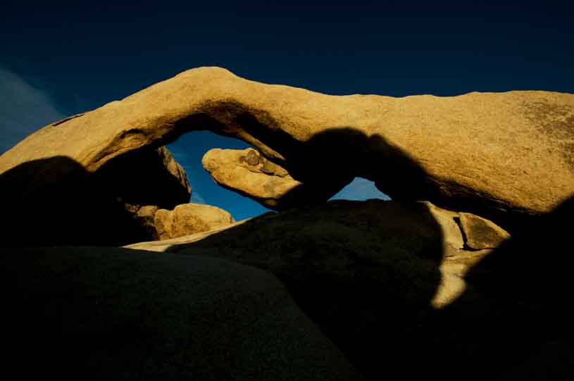 Rock formation at Joshua Tree National Park in the Mojave and Colorado Deserts of southern California