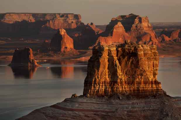 Lake Powell, from the Utah side, looking at Cookie Jar Butte in Padre Bay