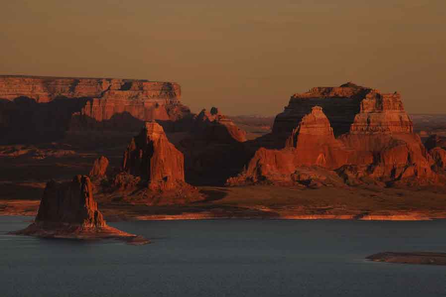 From the Utah side of Lake Powell (high above Padre Bay) looking across to the Arizona side