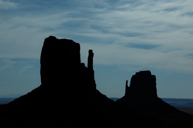The Mitten Buttes at Monument Valley, northern Arizona