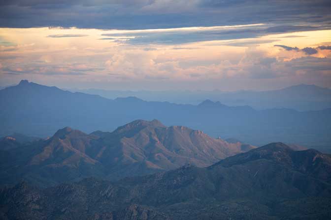 From high in Arizona's Pinaleno Mts. looking southeast.