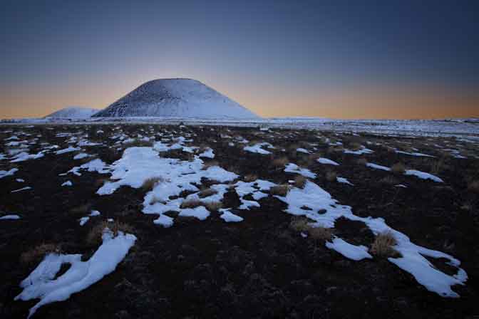 Winter at SP Crater, a cinder cone (dormant volcano) in northern Arizona.