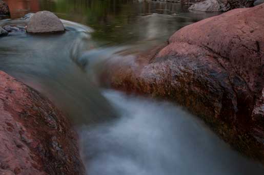 Rock and water at West Clear Creek, Arizona