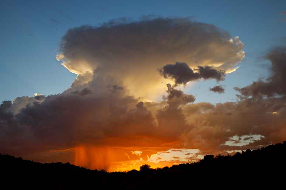 Monsoon sunset at Wet Beaver Creek, Arizona.