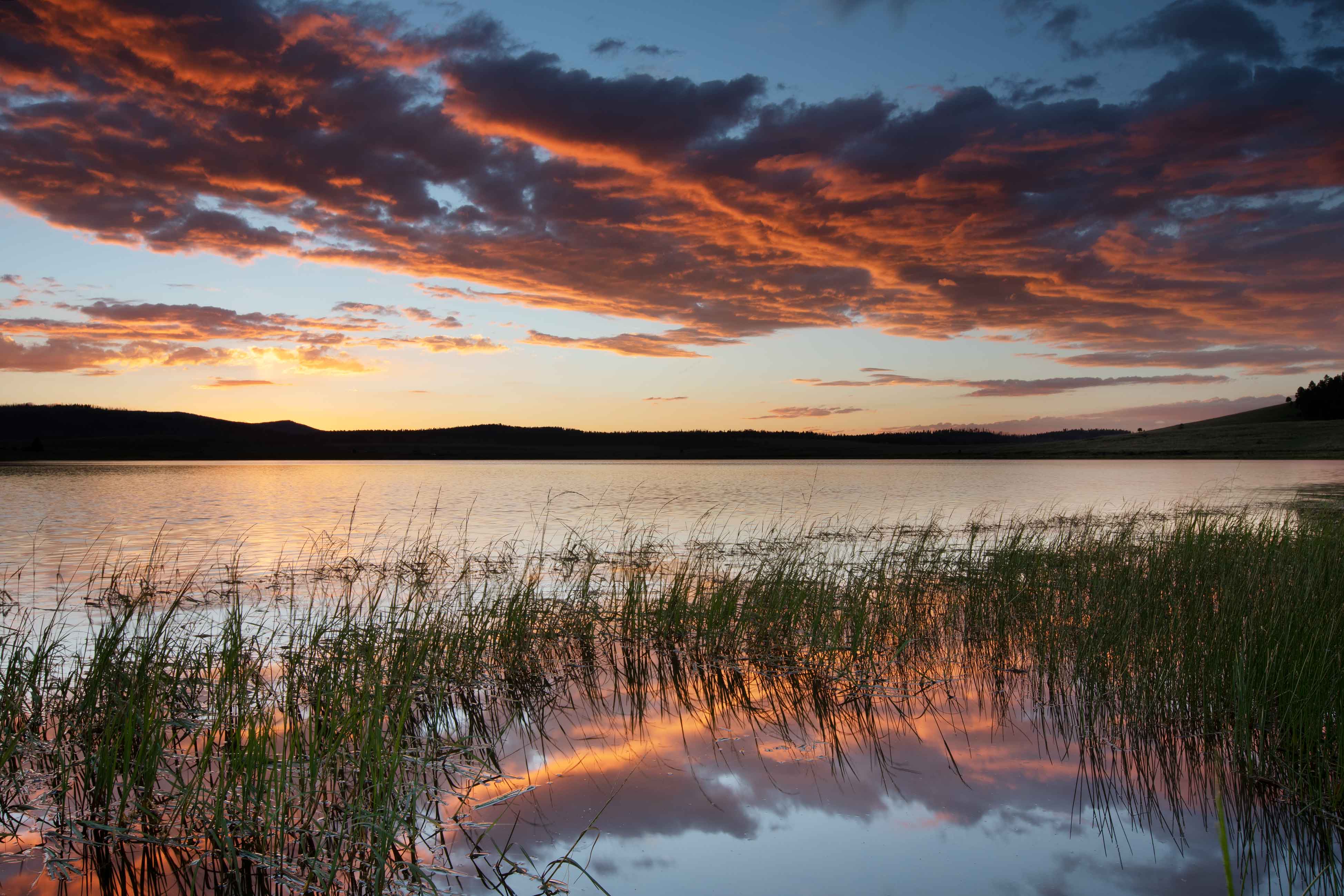 Sunset at Crescent Lake in the White Mts. of eastern Arizona