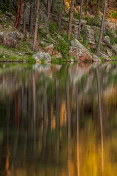 Reflections in th water at Woods Canyon Lake, Arizona